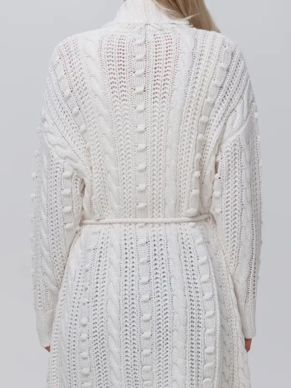 525 America Cream Cable Knit Scoop Neck Sweater - Picture 3 of 7